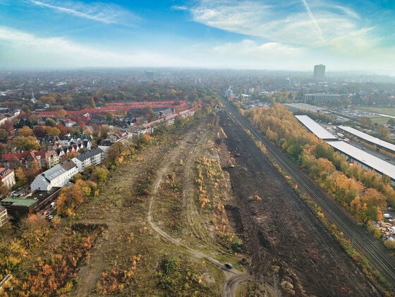 Brachfläche des ehemaligen Güterbahnhofs DO Süd